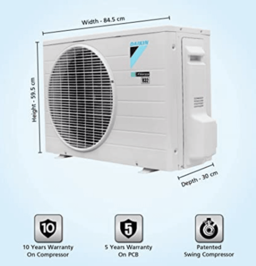 Daikin 1.5 Ton 3 Star Inverter Split AC (F/A/DTKL50U) White - Image 3